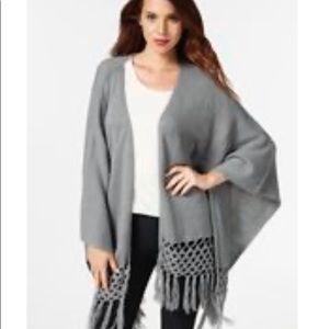Fringe Poncho Cardigan